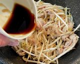 節約料理+スタミナがつく豚ニラもやし作り方5写真