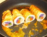 豚肉カラフル巻き❤濃厚味噌ソースで作り方8写真