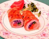 豚肉カラフル巻き❤濃厚味噌ソースで作り方9写真