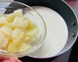 桃の生クリームミルクプリン♡作り方6写真