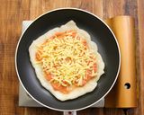 お餅活用☆明太もちピザ作り方5写真