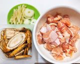 鶏肉とゴボウの炊き込みご飯作り方1写真