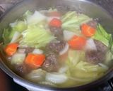 ホッコリ肉だんごとキャベツのスープ作り方6写真