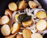 簡単♪バジルポテトの生ハムパクチー和え作り方5写真