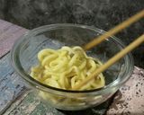 5分で作るツナマヨネギのマヨラー油うどん作り方4写真