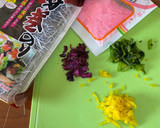 今日のお弁当3覚書　お漬物で海苔巻風作り方1写真