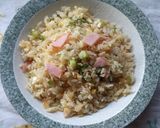 セロリとハムのチャーハン♪作り方1写真