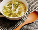 もずく酢と豆苗の塩こうじ卵スープ作り方4写真