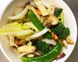 お一人様☆きな粉焼鳥味根菜たっぷり野菜炒作り方14写真