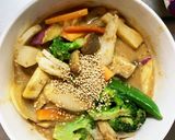 お一人様☆きな粉焼鳥味根菜たっぷり野菜炒作り方20写真