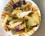コク旨オイきな粉味豚こま大根青椒肉絲風作り方14写真