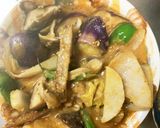 コク旨オイきな粉味豚こま大根青椒肉絲風作り方16写真