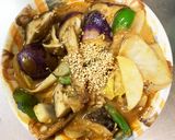 コク旨オイきな粉味豚こま大根青椒肉絲風作り方17写真
