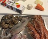 シーフードパエリア作り方1写真