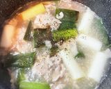 簡単！長ネギと豚こまの塩麹スープ作り方6写真