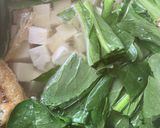 味噌汁　豆腐・油揚げ・小松菜かほうれん草作り方4写真