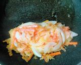 少なめ油で横長の平べったいかき揚げ作り方5写真