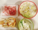 豚バラ白菜と厚揚げのうま煮作り方1写真