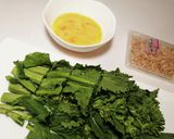 菜の花と卵の炒め作り方1写真