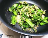菜の花と卵の炒め作り方4写真