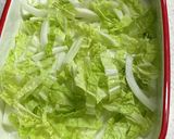白菜とカニカマの中華風サラスパ作り方1写真
