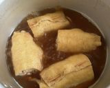 ３種野菜と鶏ひき肉の油揚げロール煮作り方10写真