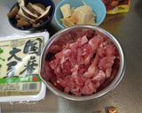 キクコのタケノコと豆腐と豚肉のスープ作り方1写真