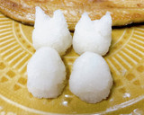 大根おろしアートで仲良しネコちゃん作り方6写真