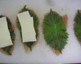 鶏ささみのしそ＆チーズはさみ焼き作り方2写真