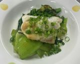 チヌとチンゲン菜のエチュベ(蒸し煮)作り方4写真