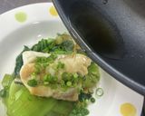 チヌとチンゲン菜のエチュベ(蒸し煮)作り方5写真
