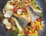 チヌと彩り野菜のトマトソース作り方8写真