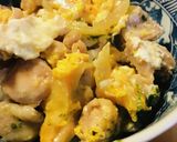 めんつゆで●鶏肉＆玉ネギ・玉子の親子丼作り方4写真