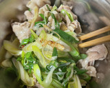 豚バラと長ネギたっぷり塩焼きそば☆お弁当作り方3写真