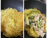 豚バラと長ネギたっぷり塩焼きそば☆お弁当作り方5写真
