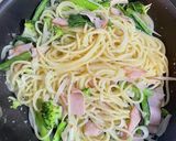 冷蔵庫の残り物野菜で作る。クリームパスタ作り方5写真