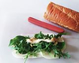 詰めて焼くフランスパンのホットサンド作り方3写真