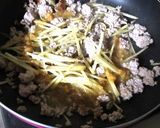 生姜の千切り入り、ひき肉の甘みそ味作り方4写真
