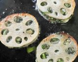 スピルリナ入り♡れんこんのはさみ焼き作り方6写真
