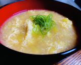 白菜少〜し余ったら…かき玉味噌汁作り方6写真