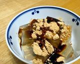カロリーはきな粉のみ！黒みつきな粉寒天作り方10写真