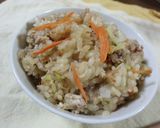 白葱たっぷり中華風のおこわ作り方5写真