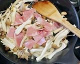 塩麹できのこ・ベーコンパスタ作り方6写真