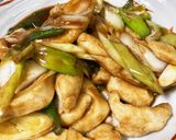 鶏胸肉とねぎのウスターソース炒め作り方7写真