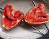 バレンタイン★食パンでハートピザトースト作り方5写真