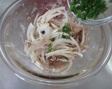 サバ缶と新玉ねぎの粒マスタードあえ作り方4写真