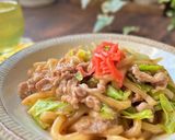 簡単!レンチンでバター醤油の焼きうどん作り方4写真