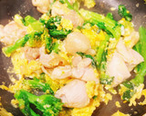 簡単旨辛♡菜の花と鶏肉と卵の中華炒め作り方6写真