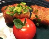 小玉トマトに大葉を♪りんご風作り方9写真