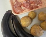 鶏もも肉となすとじゃがいもの甘辛煮作り方1写真